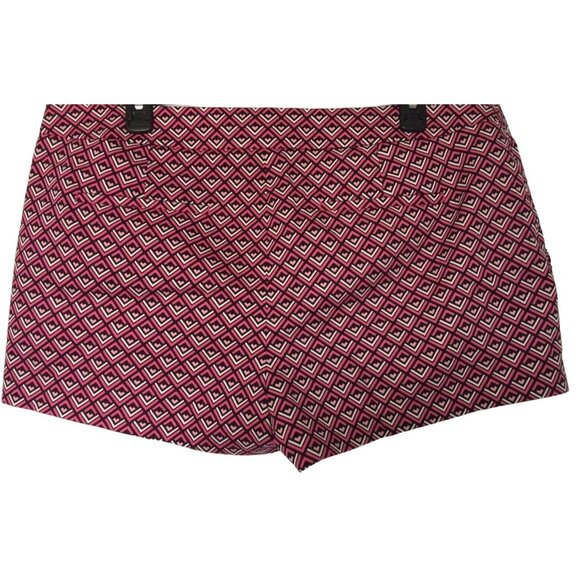 Express Shorts Womens Sz 8 Pink Black White Diamond Geo Stripe Print 2.25"inseam - Picture 4 of 7